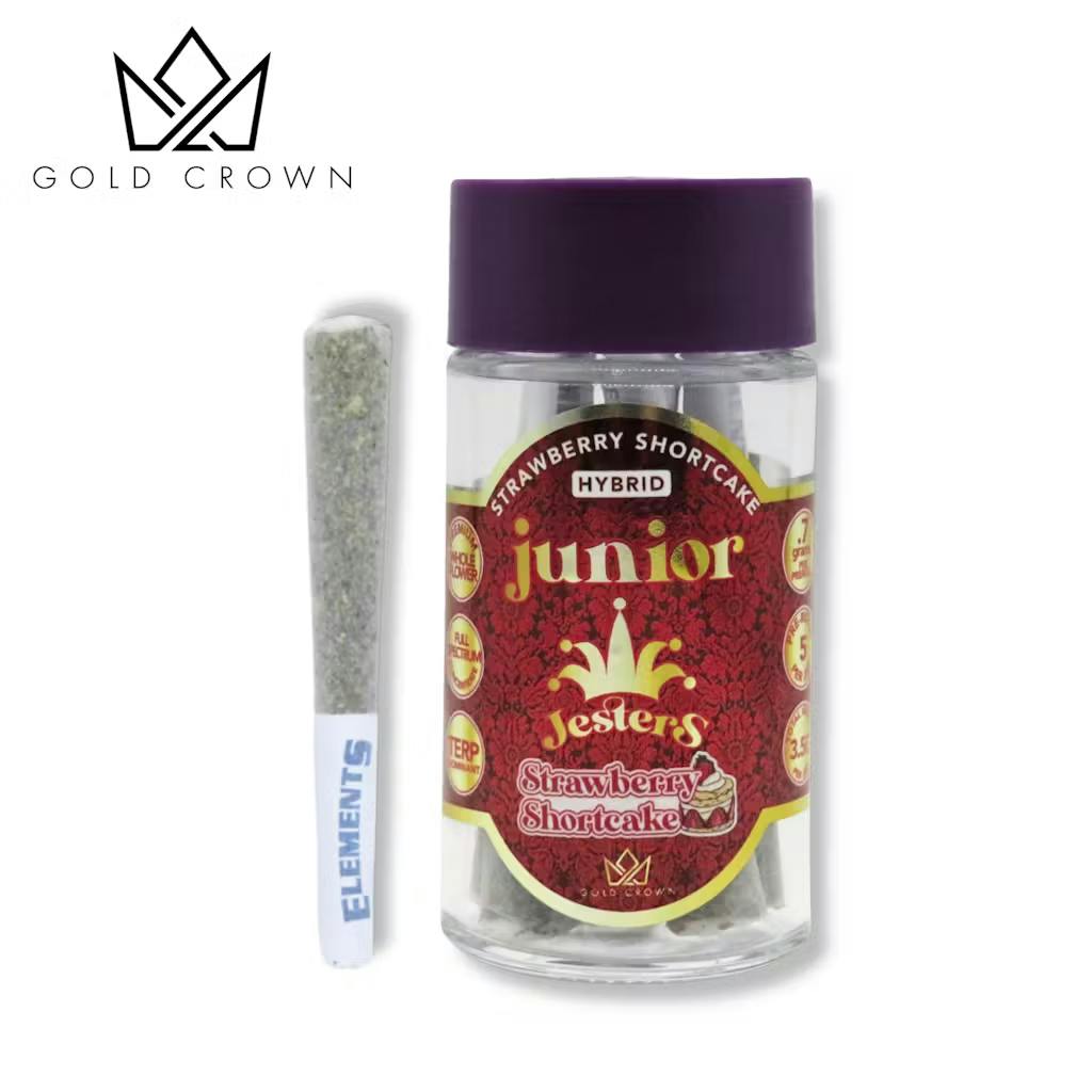 Junior Jesters - 5-Pack .7g Live Resin Infused Prerolls - Strawberry Shortcake