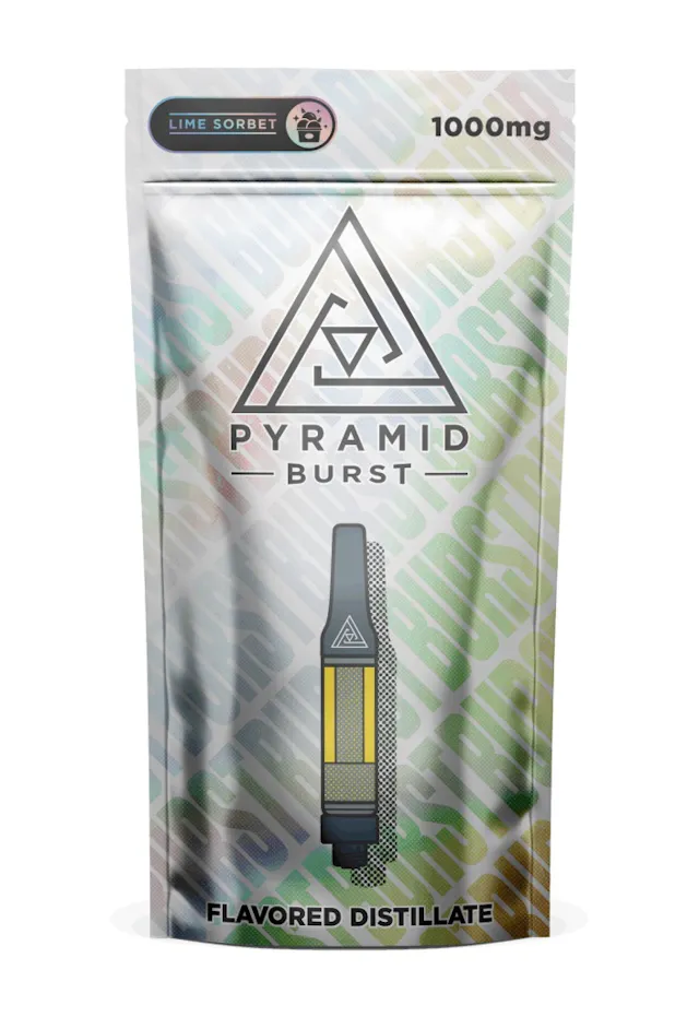 Pyramid Burst Cart Lime Sorbet 1g (sativa, cartridges)