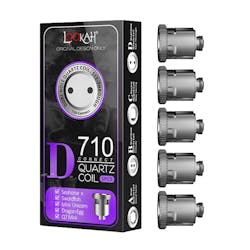 Lookah | 710 Quartz Coil | Dual Hole See-Through 5pk