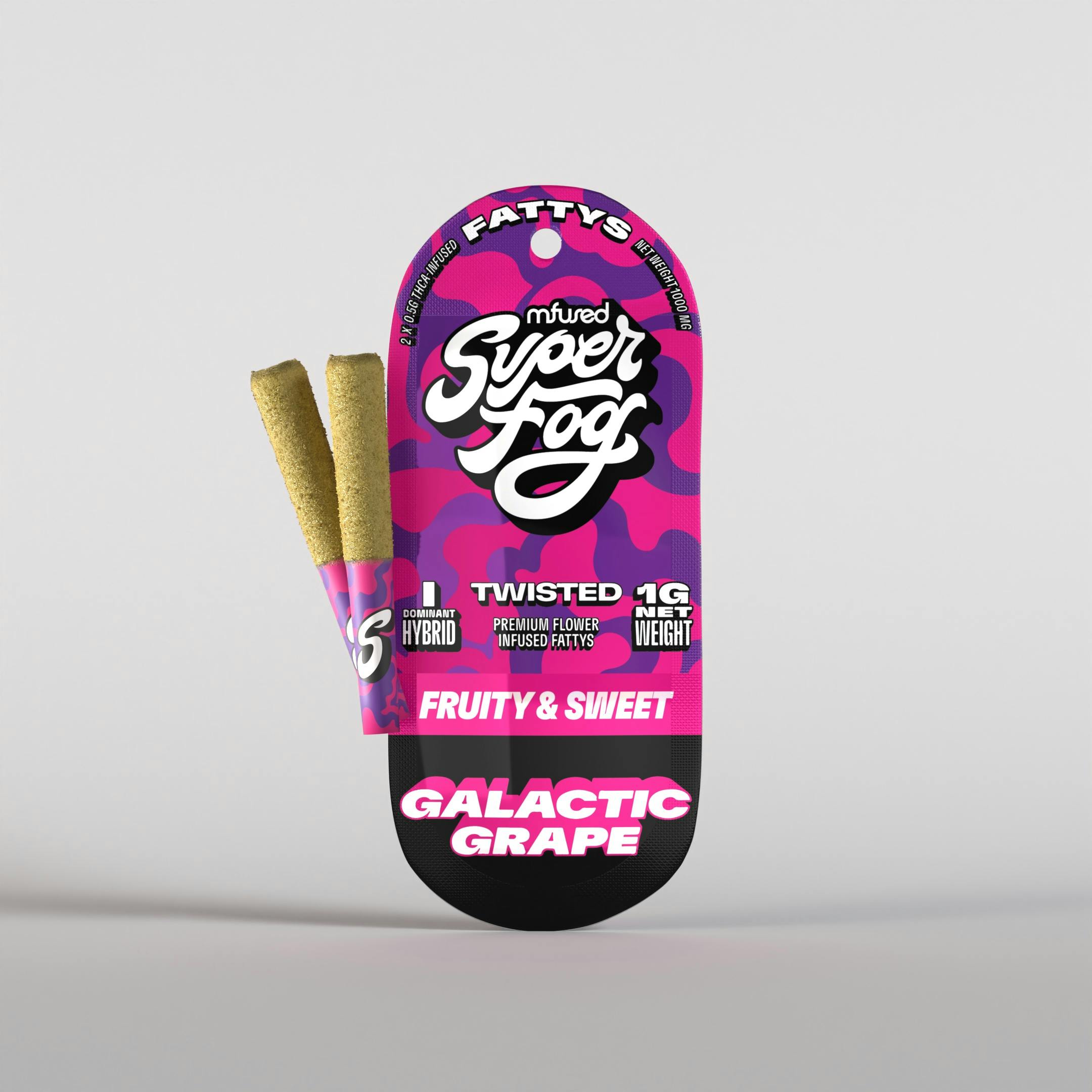 Mfused SuperFog Twisted 1g Infused Pre-Roll 2pk - Galactic Grape