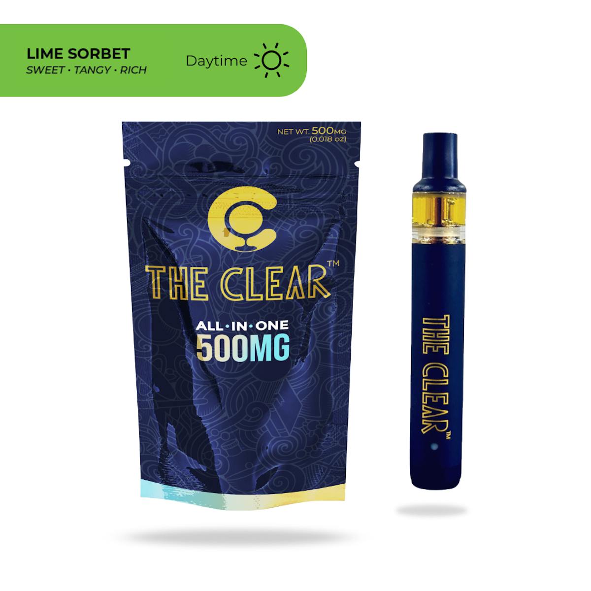 Photo of The Clear l Lime Sorbet All-In-One Vape Pen (Disposable) l 0.5g