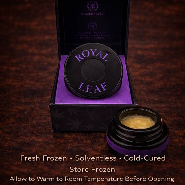 Product Royal Leaf - 6 Star Live Hash Rosin - Dulce De Uva - 2g Jar