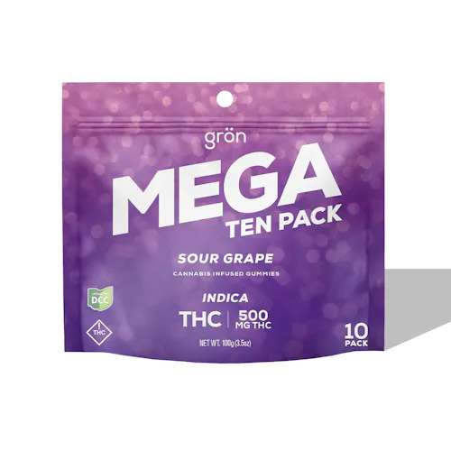 Gron | Sour Grape Mega Pearls | 10pk | 550mg | Indica-1