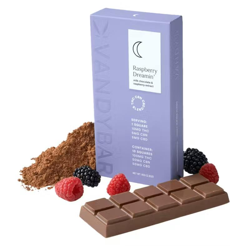 Raspberry Dreamin' Milk Chocolate 2:1:1 THC:CBN:CBD | Chocolate Bar (100mg)