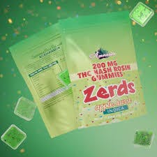 Amnesia - 200mg Zerds Hash Rosin Gummies - Apple Burst