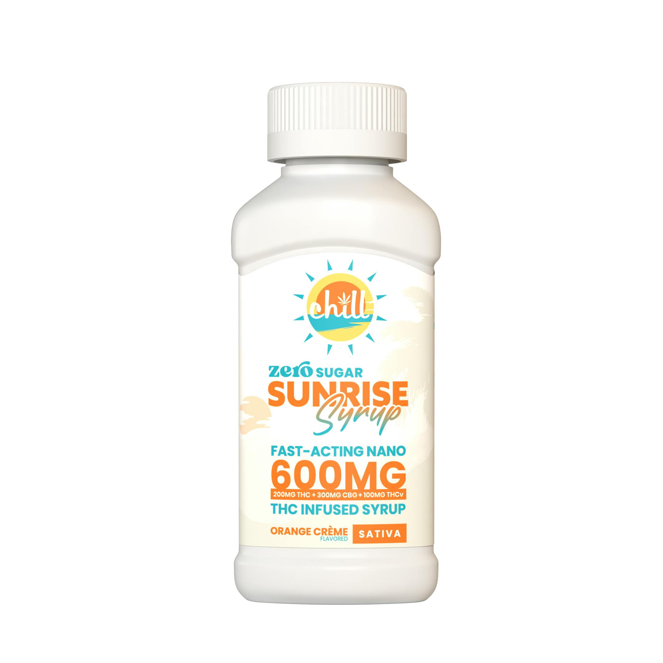 Chill Medicated | Sunrise Orange Creme AM | Zero Sugar 600MG Syrup (200THC:300CBG:100THCv)