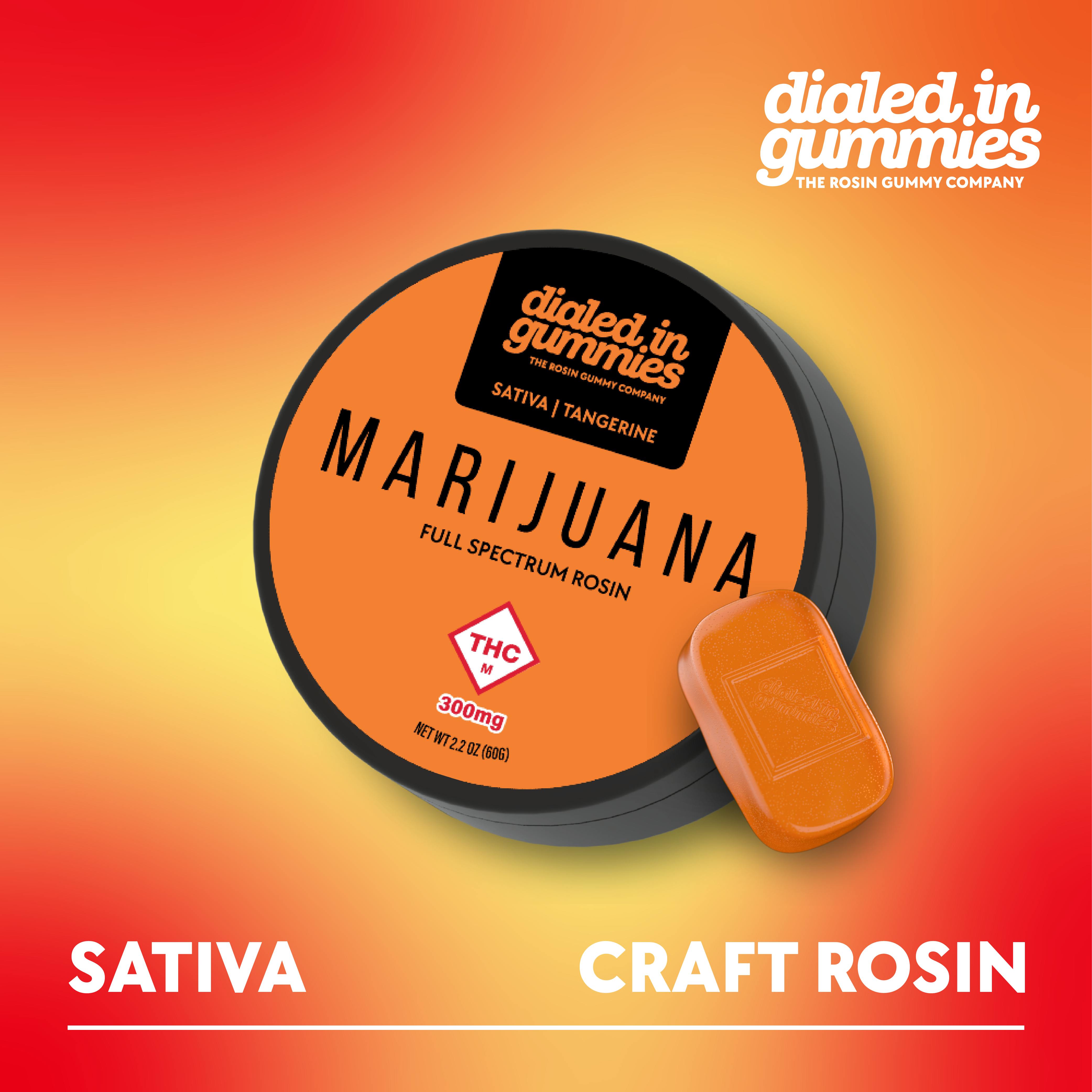 Dialed In: Rosin Gummies | Tangerine | Sativa | 300mg | 10pk