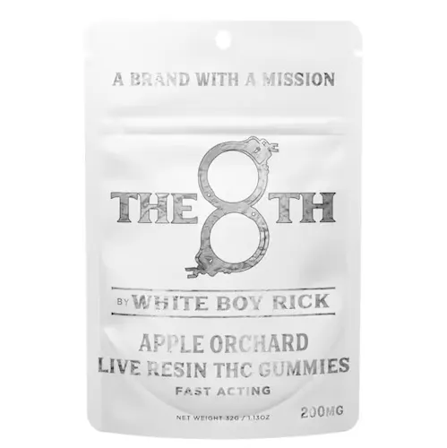 The 8th By White Boy Rick Apple Orchard Fast-Acting Live Resin Gummies 200mg Rec-active