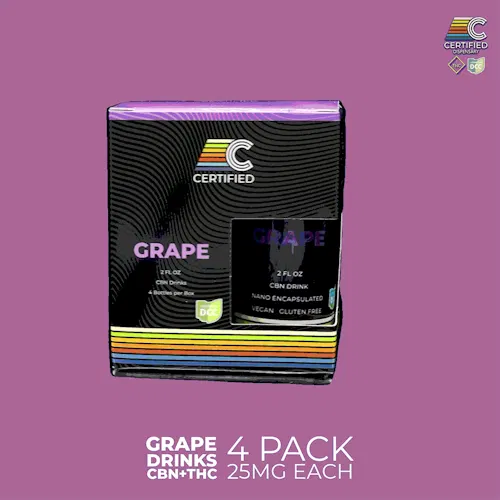 Certified Cultivators | Grape Drink CBN | 4pack | 100mg-active