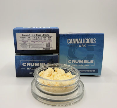 Cannalicious - 7g Crumble Baller Jar - Frosted Fruit Cake - CONCENTRATES by Cannalicious Labs at King of Budz