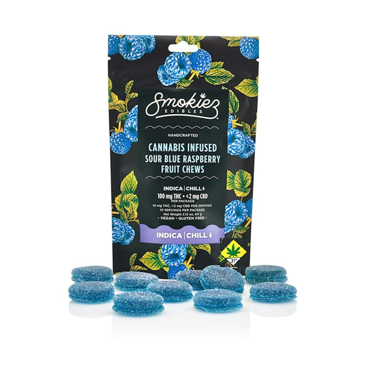 Photo of Smokiez | *Sour* Blue Raspberry Gummies 10PK 100mg