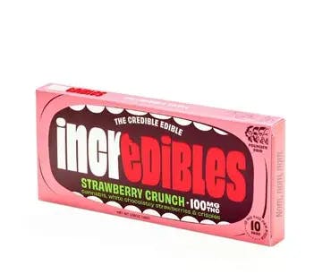 Product Incredibles - Strawberry Crunch - 100mg - Chocolate Bar
