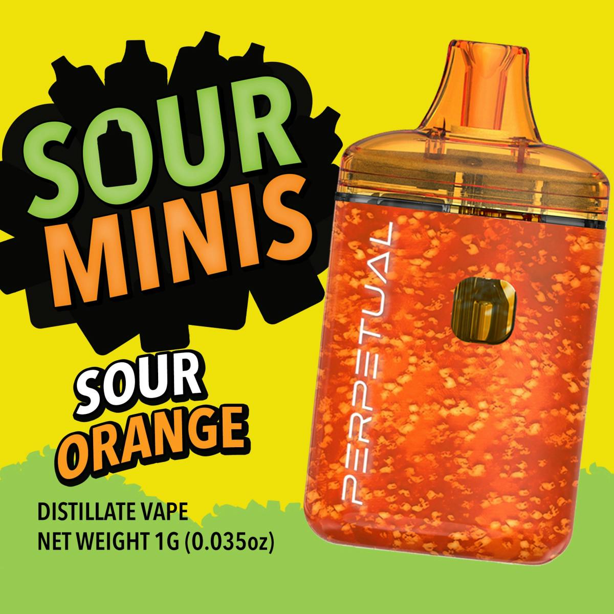 Photo of PERPETUAL Sour Minis Orange – AIO Vape 1g
