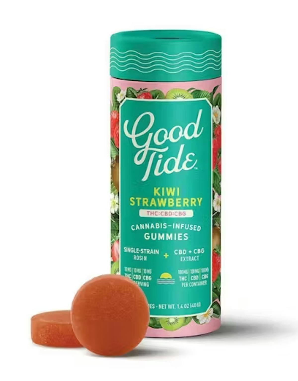 Photo of Good Tide Kiwi Strawberry 100MG Gummy (Wyld)