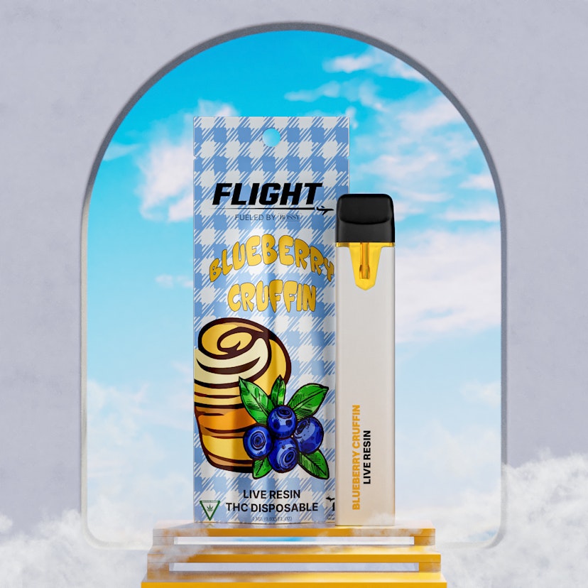 Flight 1g Live Resin Disposable Blueberry Cruffin