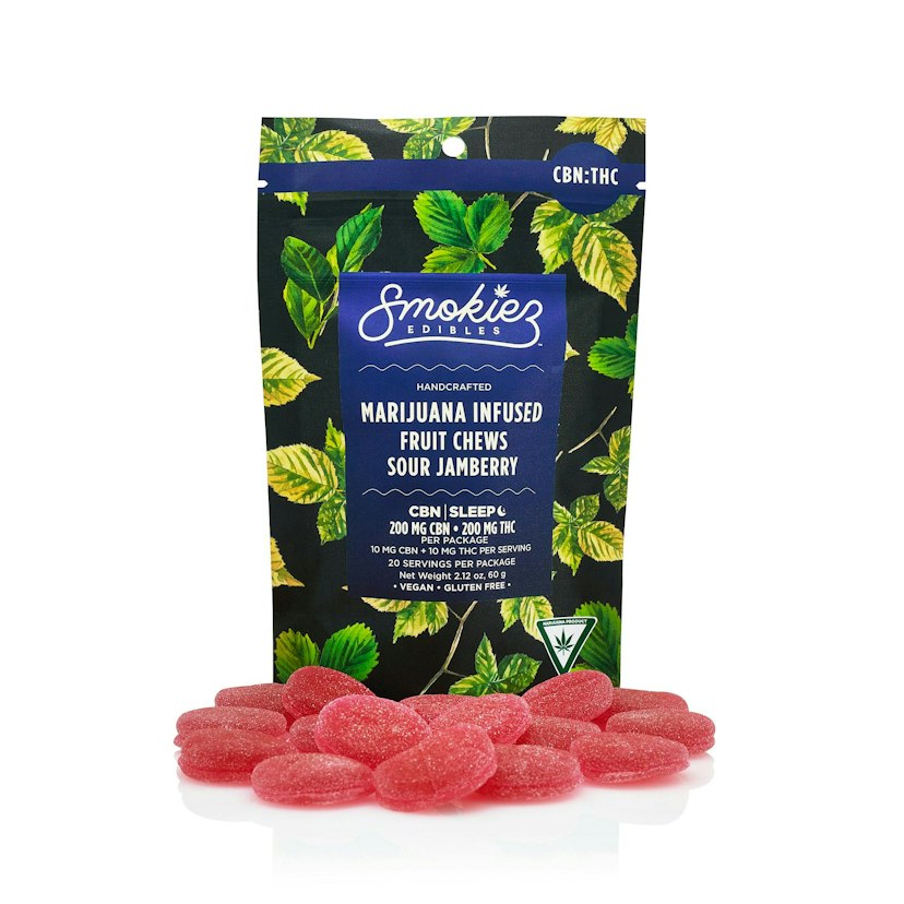 Smokiez | 200mg Gummies | Sour Jam berry 1:1 CBN/THC