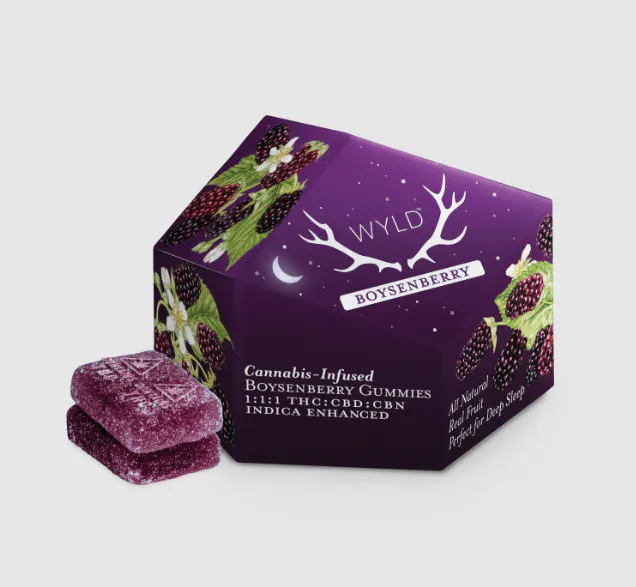 Boysenberry 1:1:1 CBD:CBN + Indica Enhanced Gummies | Boutiq