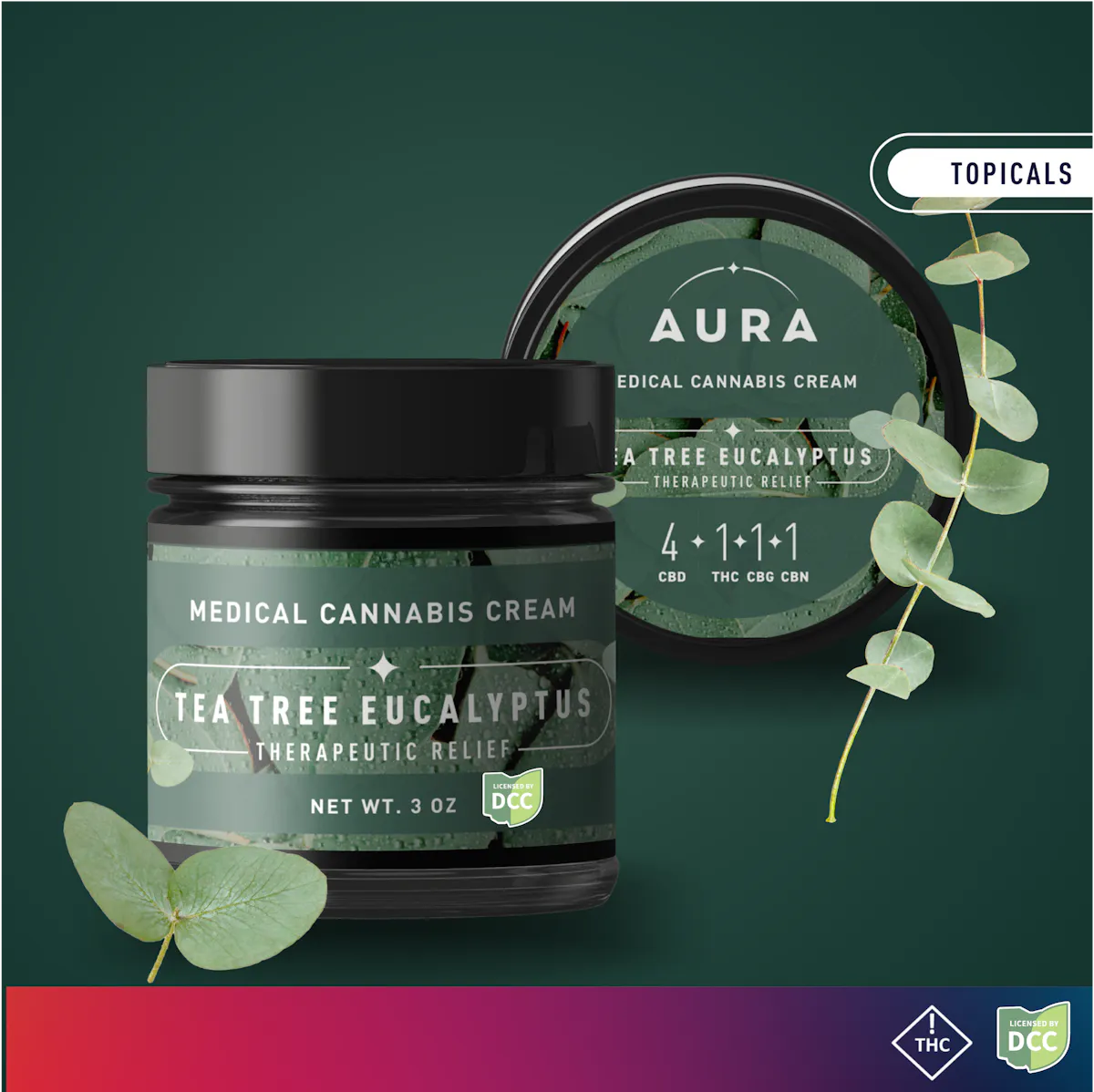 Tea Tree Eucalyptus Topical Cream 4:1 | 295MG | 3oz. 0.295g Topicals ...