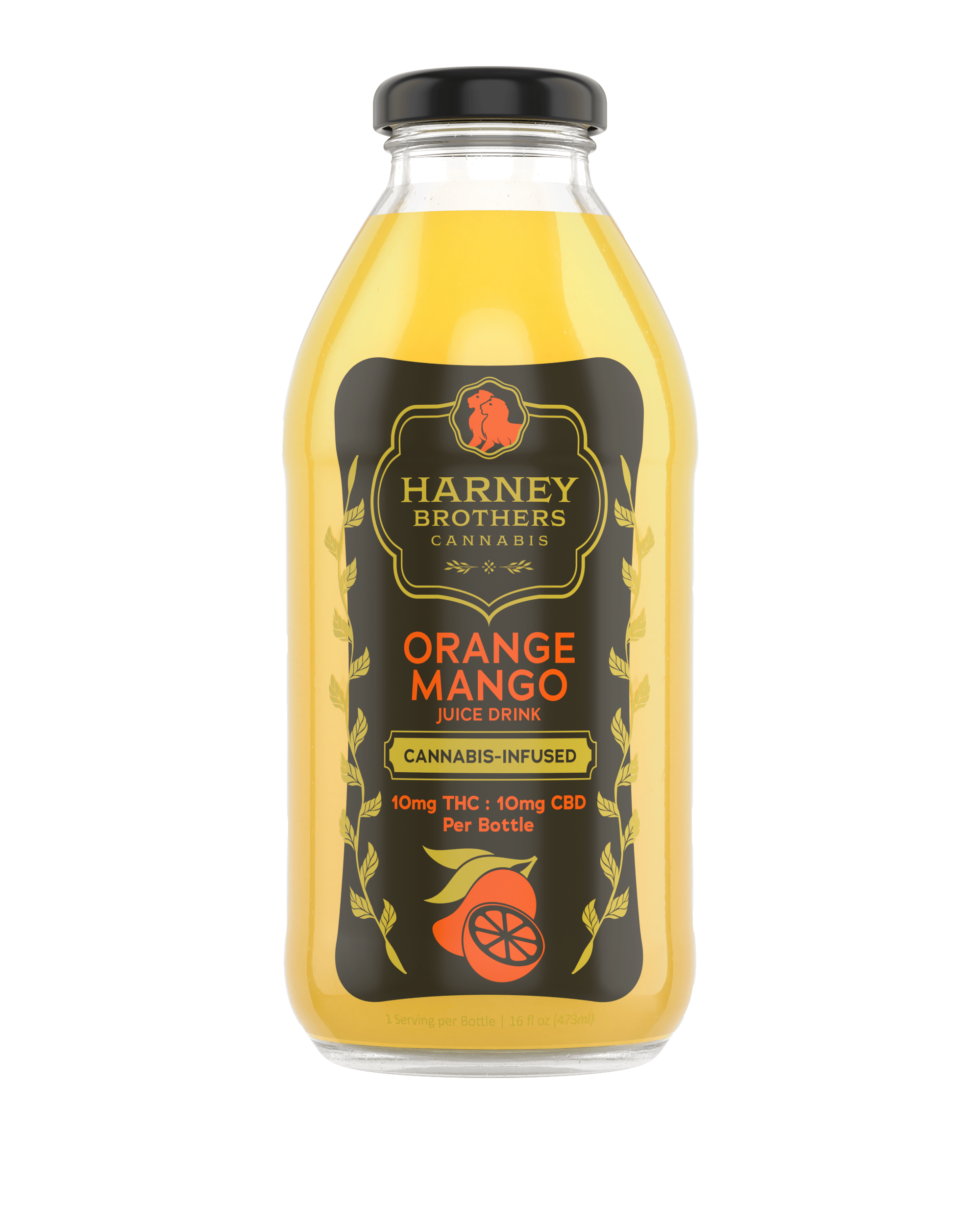 Harney Brothers Cannabis Orange Mango Bottles 10mg 16oz