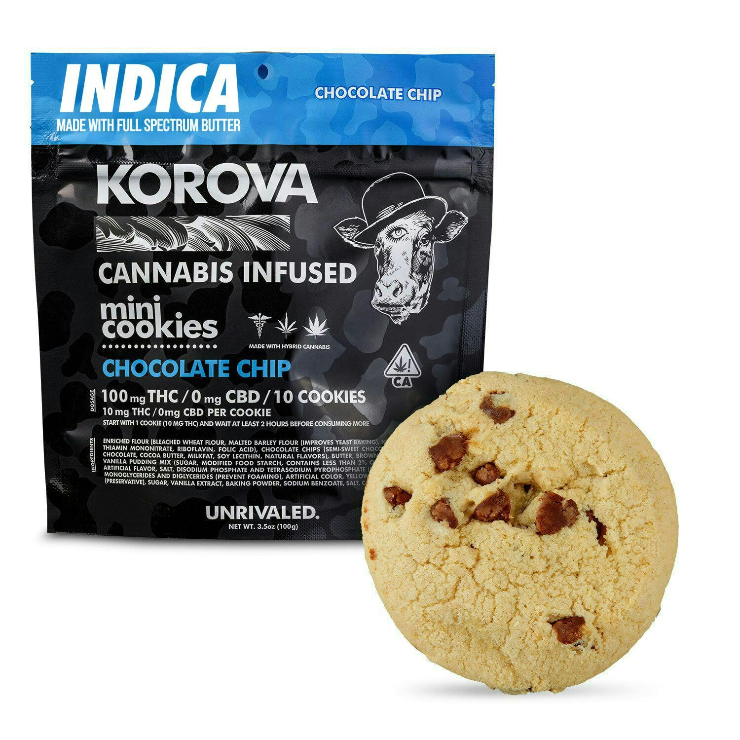 Korova 100mg Mini Cookie Chocolate Chip Indica - Lemonnade