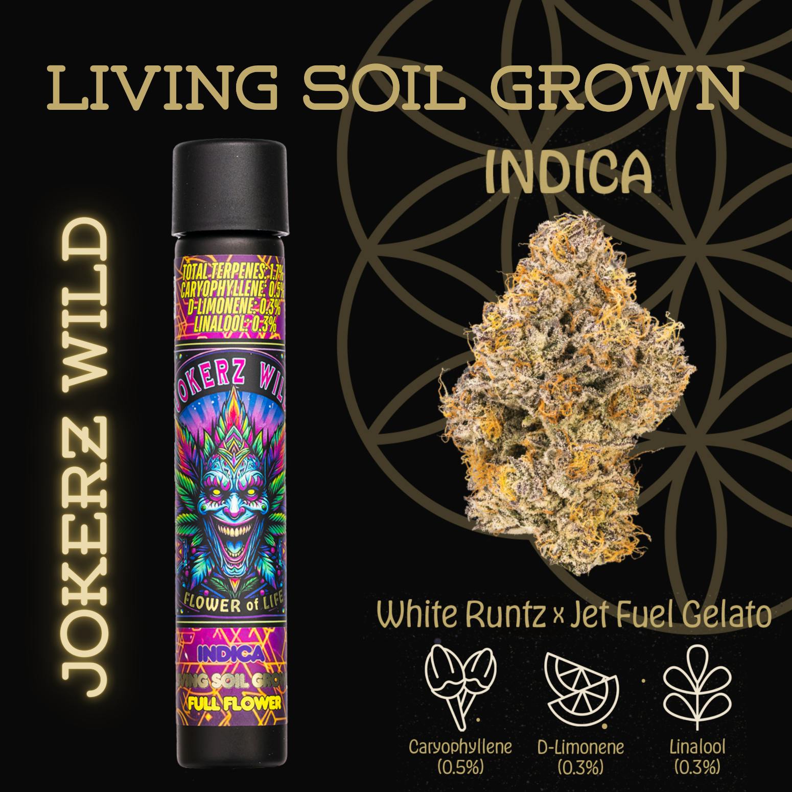 Product: Flower of Life | Pre-Roll - 1g - Jokerz Wild