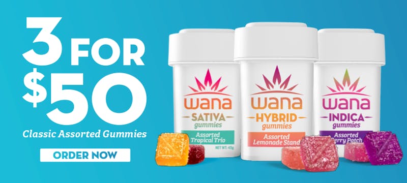 Introducing Wana Classic Assorted Gummies 3 for $50!!!