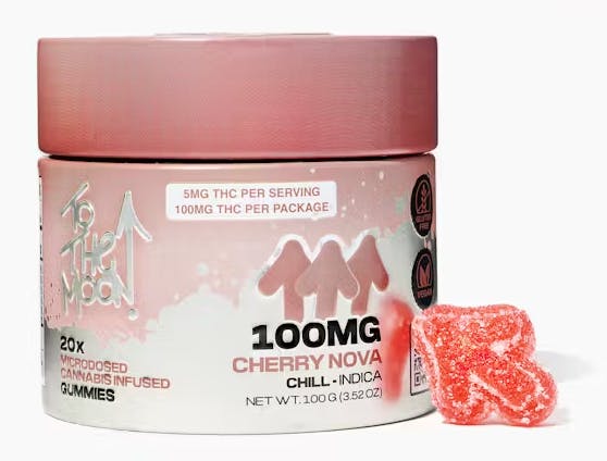 Cherry Nova | 100mg | 20 Pack Gummies | Indica | To The Moon