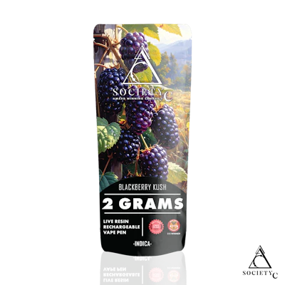 Society C - 2g Live Resin Disposable - Blackberry Kush - DISPOSABLES by Society C at King of Budz