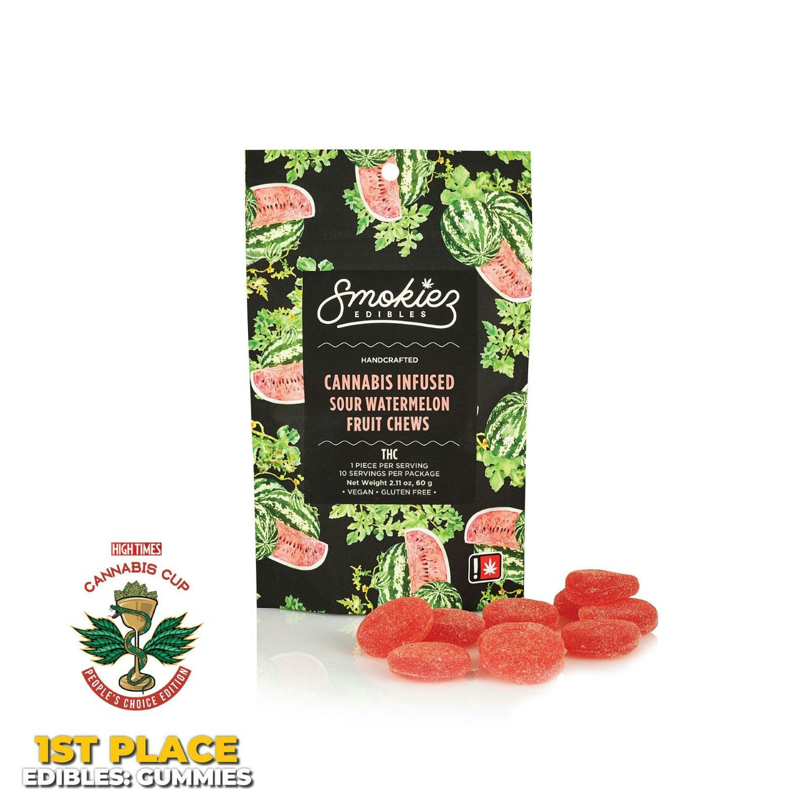 Smokiez | SOUR Watermelon Fruit Chew Gummies