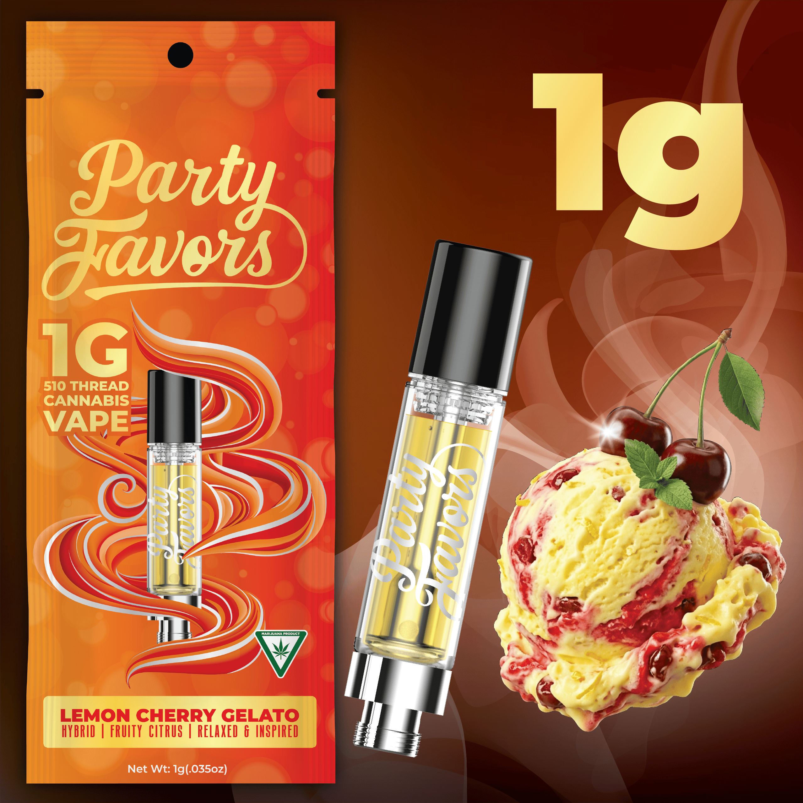 Party Favors - 1g Cart - Lemon Cherry Gelato