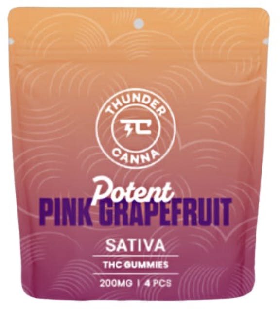 Product: Thunder Canna | Gummies - Sour Pink Grapefruit - 200mg