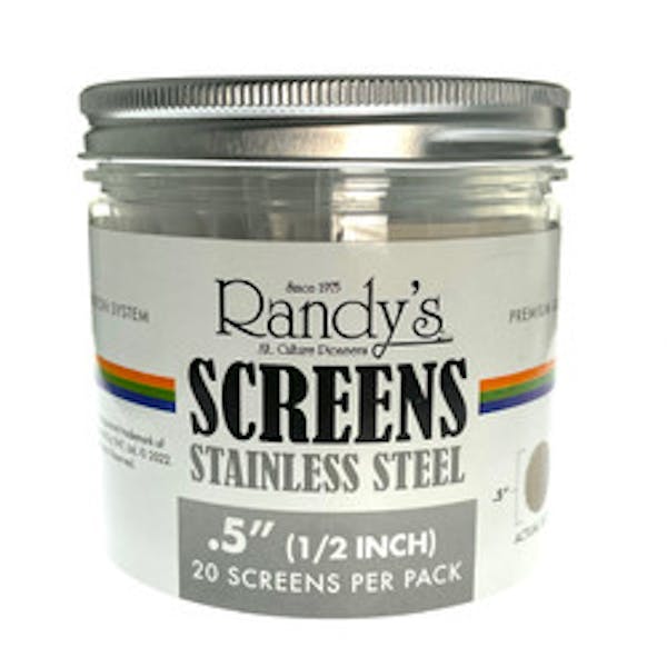 Randy's Stainless Steel Pipe Screens - 0.5" - 20pk