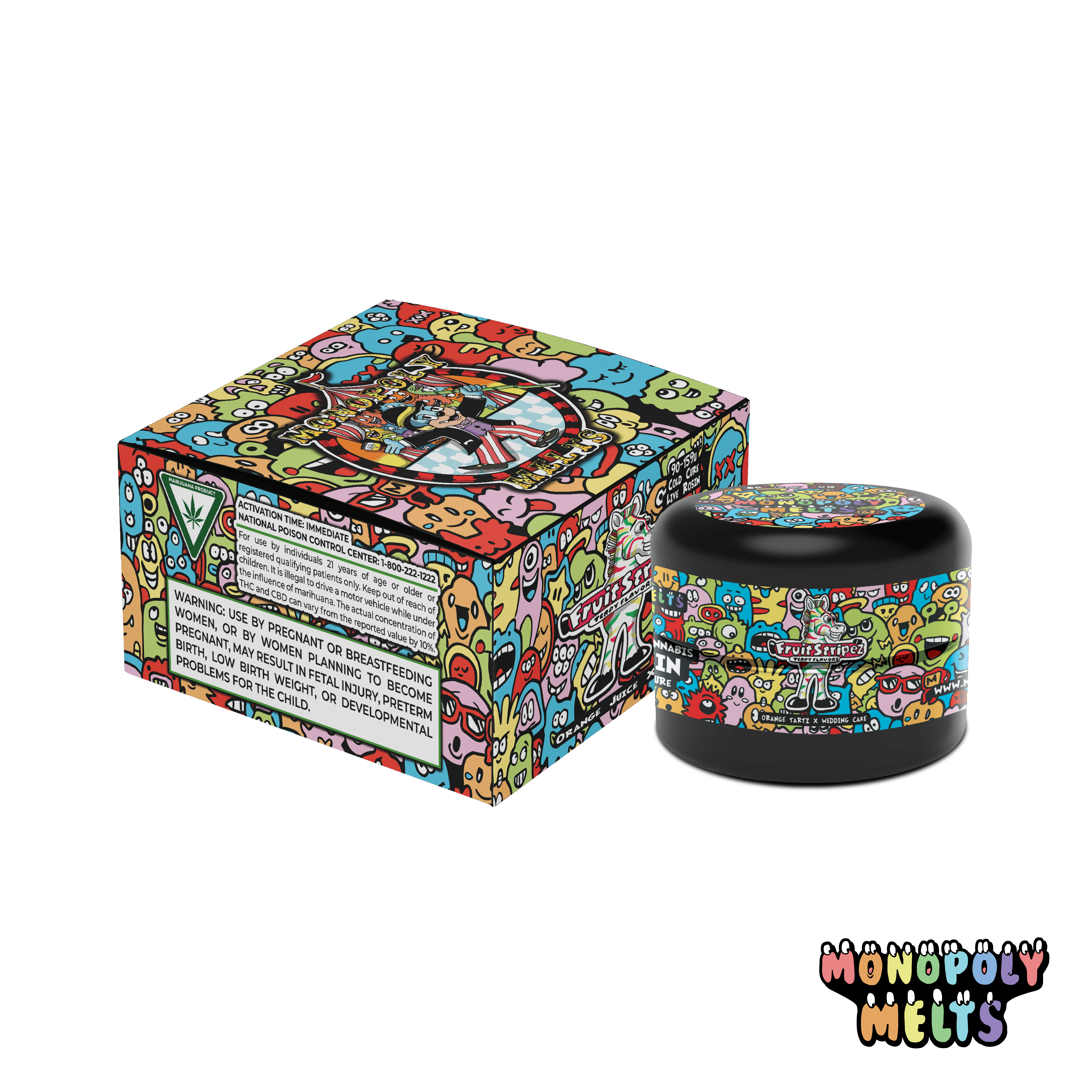 Product: Monopoly Melts | Fruit Stripez 1G, 3G Live Rosin Concentrate
