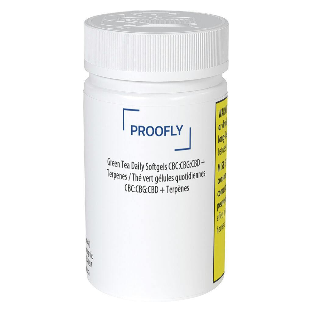 Proofly - green tea daily softgels cbc:cbg:cbd + terpenes - 30 caps