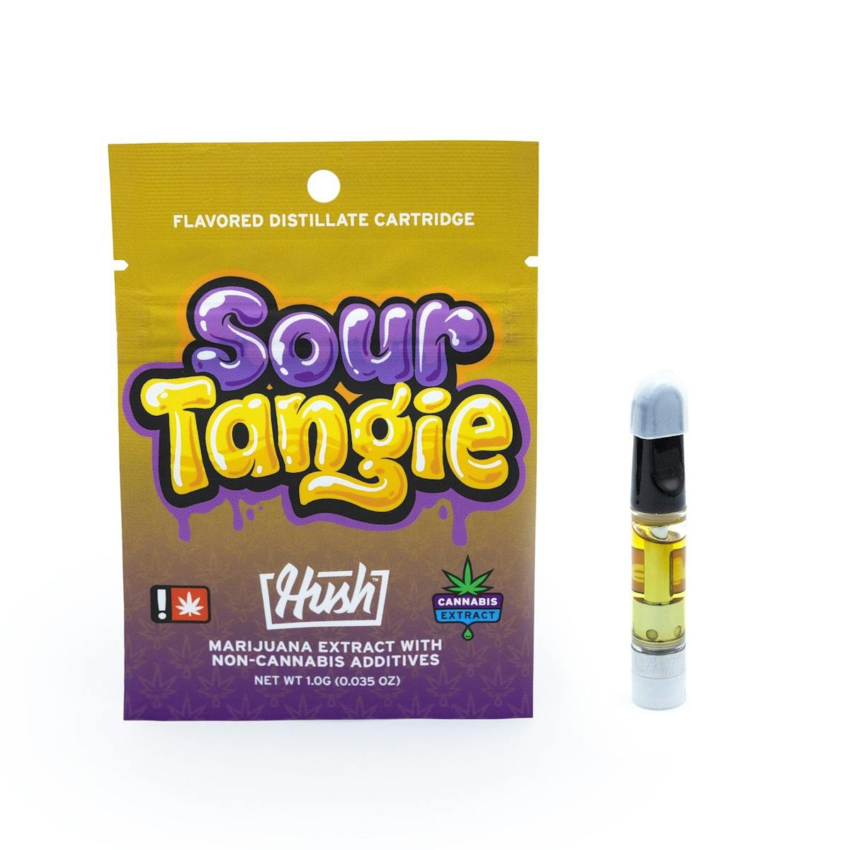 Hush 1g SOUR TANGIE Flavored Distillate Cartridge 1g