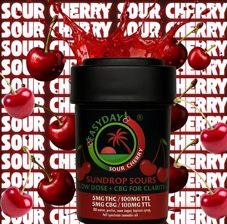 Sour Cherry Sundrops - 5mg THC & CBG Troche 20-pk
