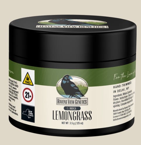 Ravens View Genetics Lemongrass 3.5g Jar