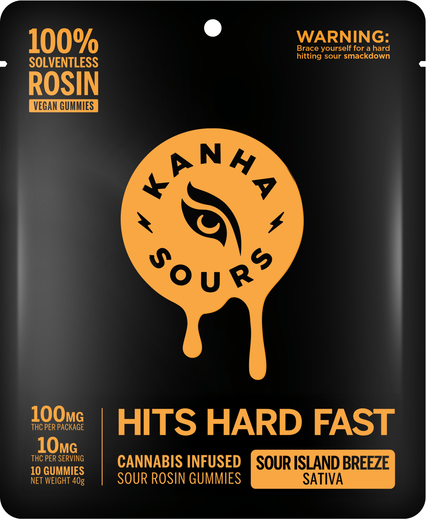 Product IP KANHA Rosin Gummies - Sour Island Breeze 100mg (10pk)