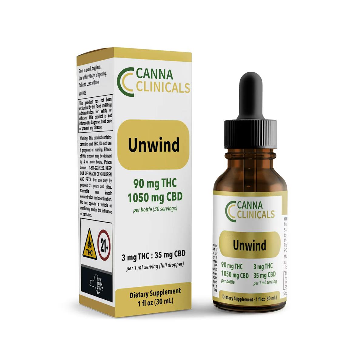 Photo of Canna Clinicals | Unwind | 3:35 CBD Tincture 30ML