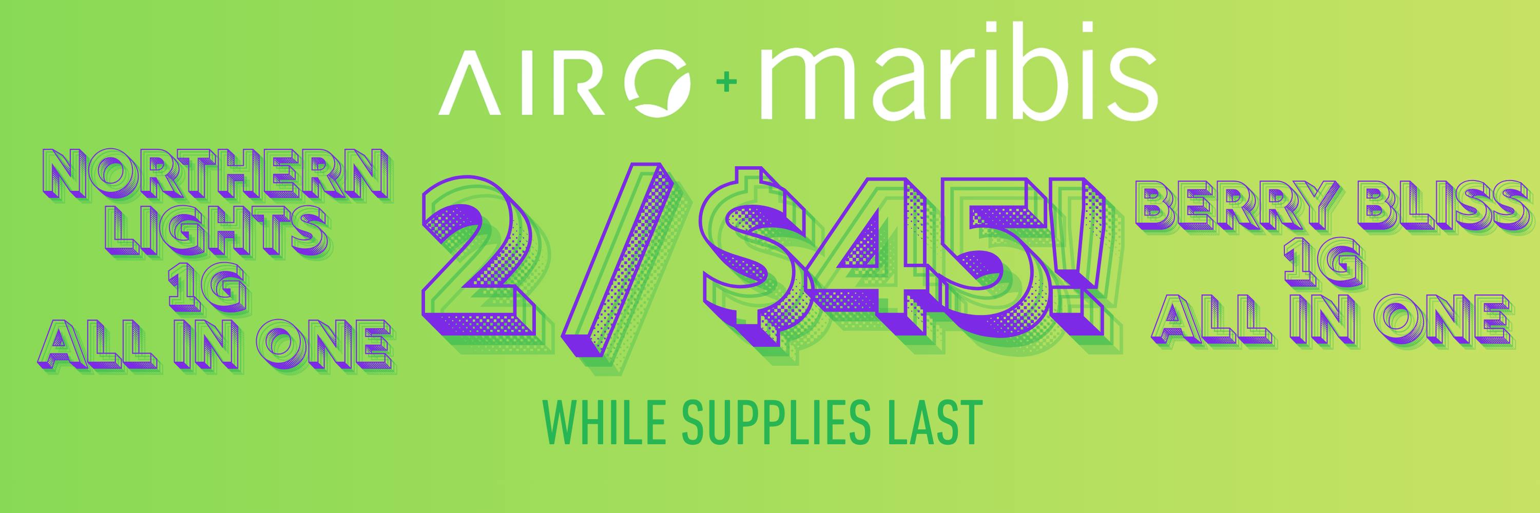 two for 45 airo 1g carts while supplies last
