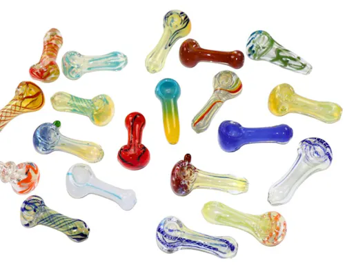 Mini Handheld Glass Pipe 2′-3′ – Assorted Colors-2