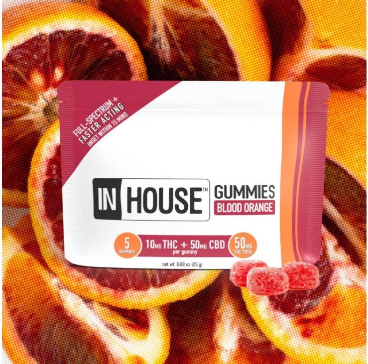 Product Fast Acting 5mg In House 5:1 CBD/THC Blood Orange Gummies 20pk