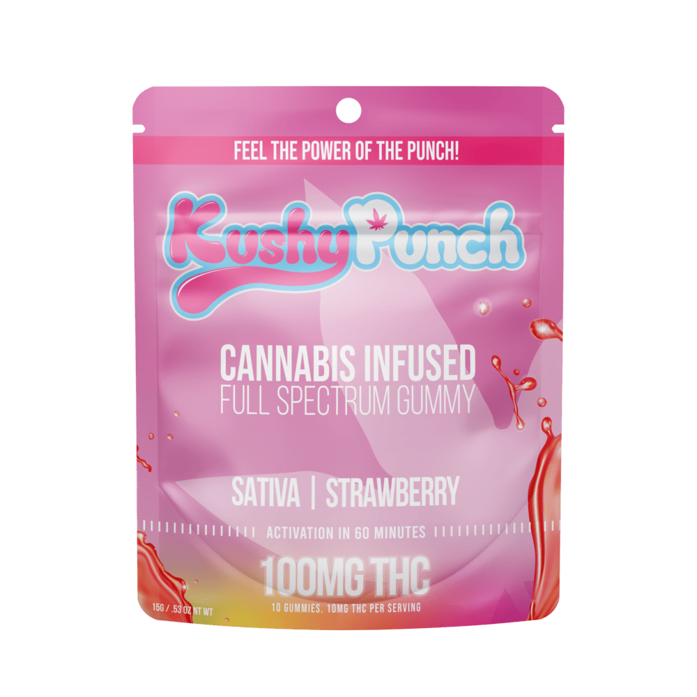 Kushy Punch - Gummies - Strawberry (S) (100mg)
