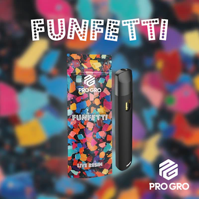 Pro Gro - 1g Live Resin Disposable - Funfetti - DISPOSABLES by Pro Gro at King of Budz