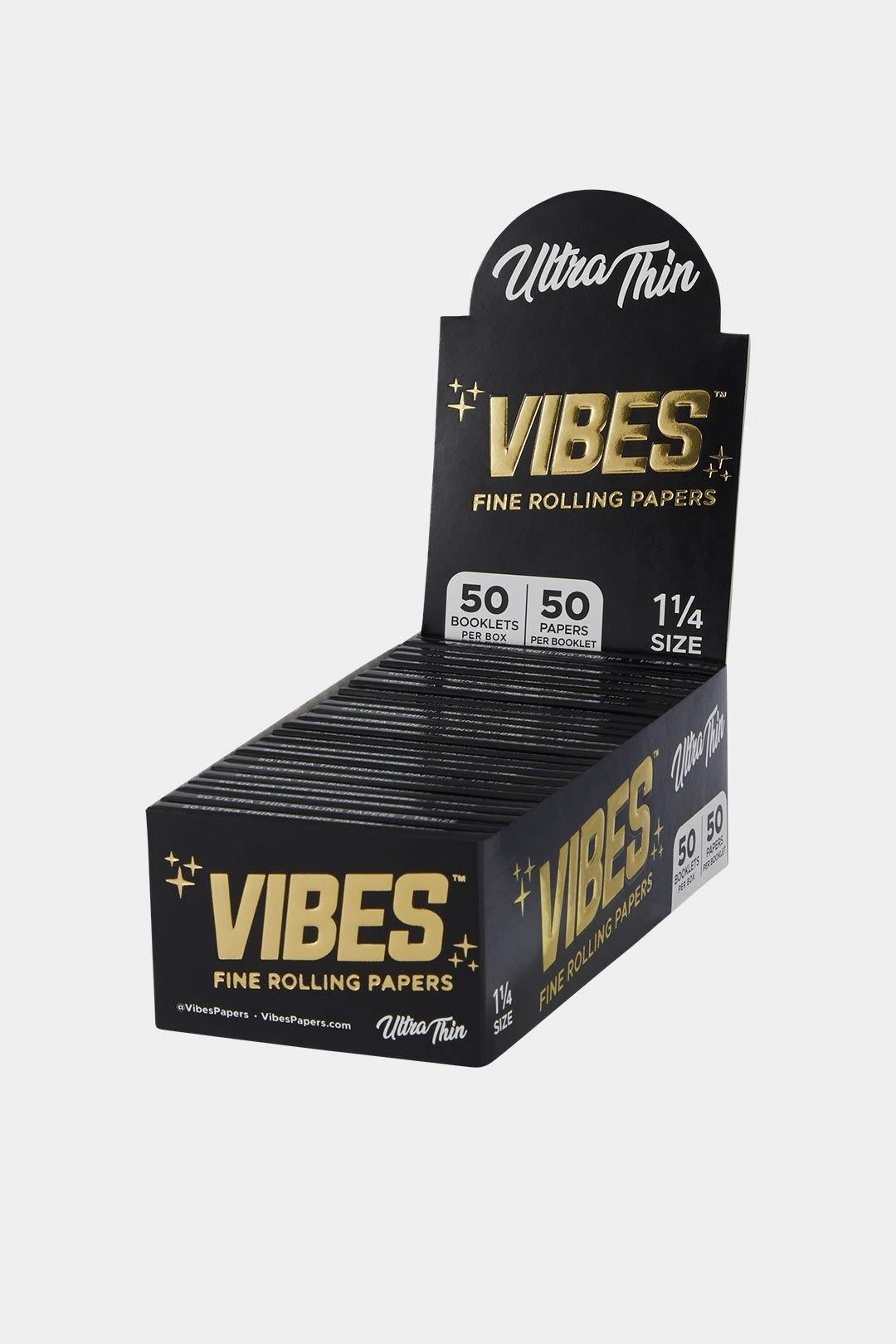 Vibes Rolling Papers Ultra Thin Black 1 1/4 Cookies Hayward