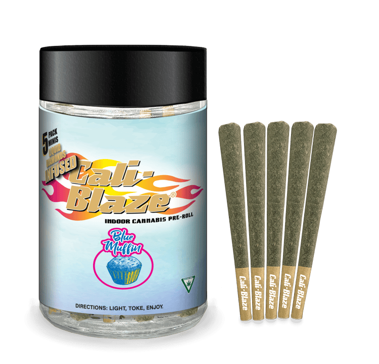 Cali-Blaze - 5-Pack .7g Infused Prerolls - Blue Muffin