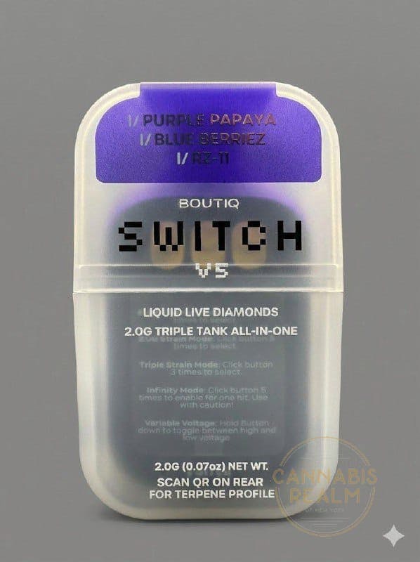 Boutiq | Purple Papaya x Blue Berriez x RZ-11 | Liquid Live Diamonds Disposable Vape - Indica-Indica-Indica