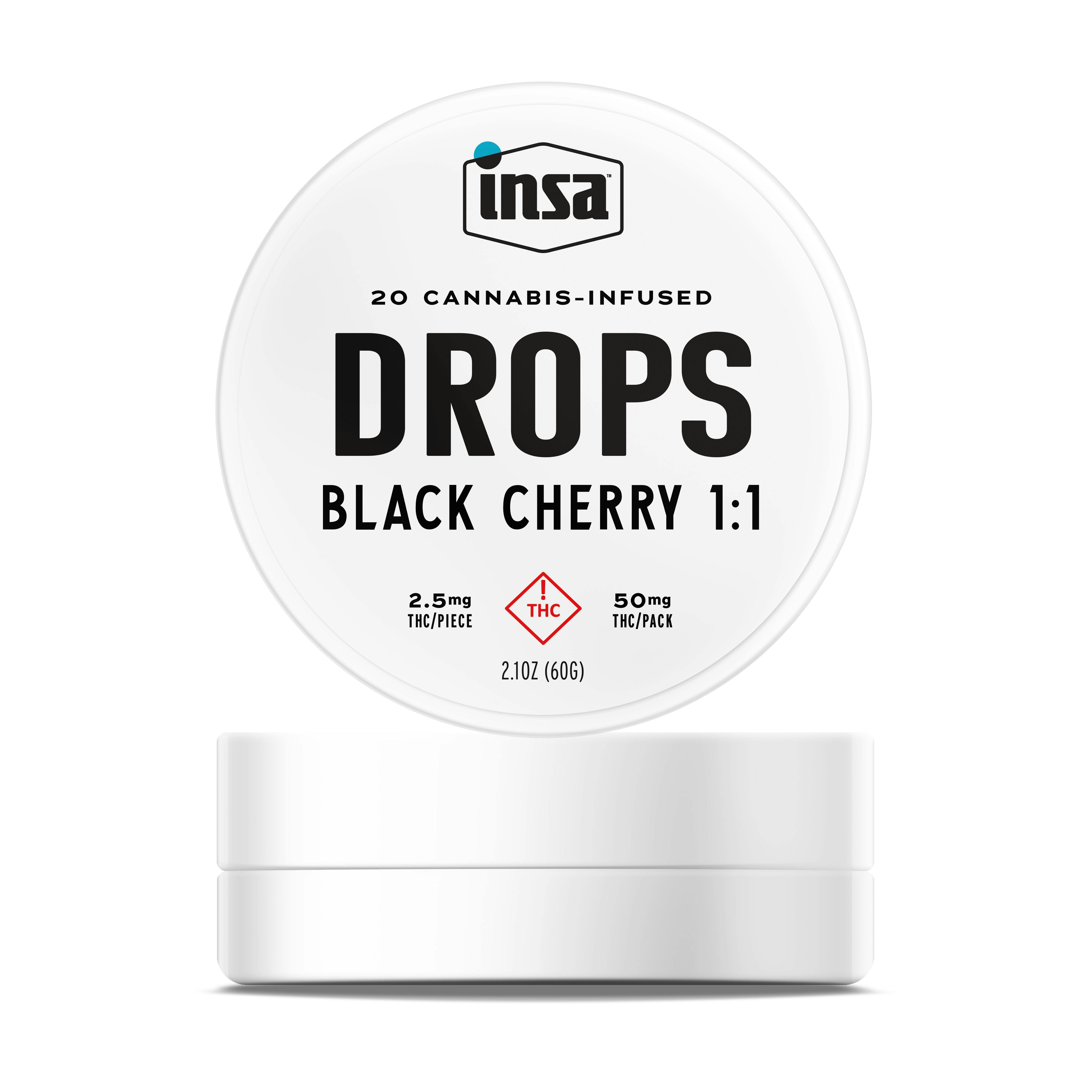 Drops/Chews - Black Cherry 1:1 Chews - 100mg (20 Chews)