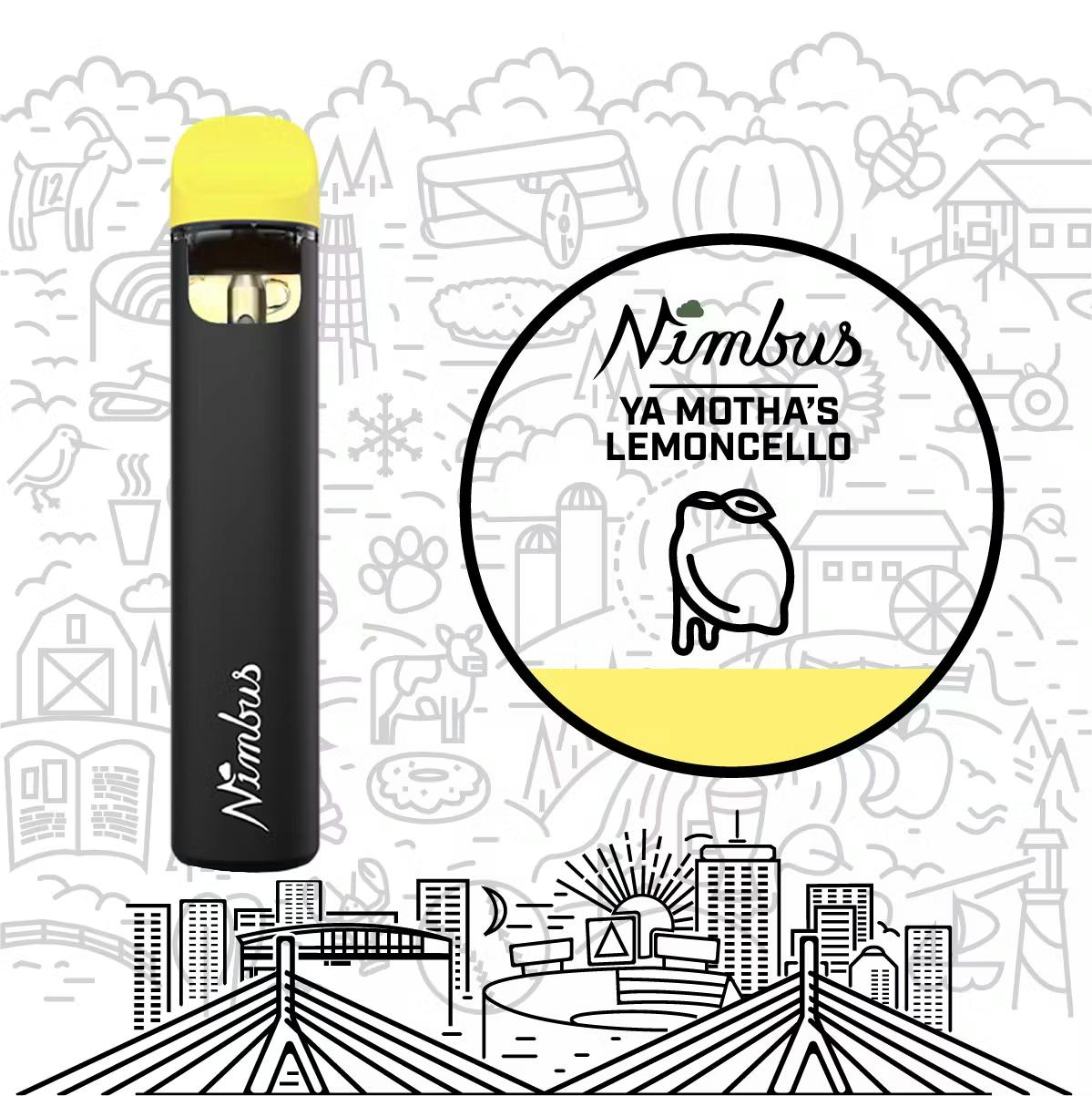 nimbus disposable vape Ya Motha's Lemoncello | 0.5g | How long does a 60ML Flavour:Lush Ice
