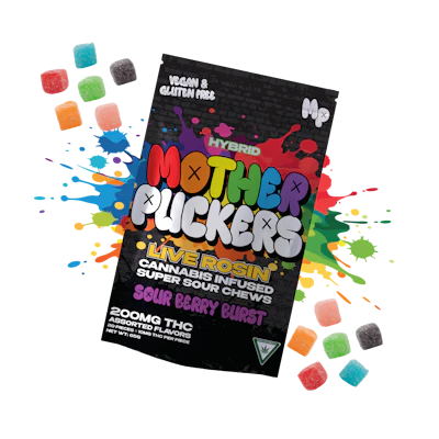 Mother Puckers - 200mg Live Rosin Gummies - Sour Berry Burst